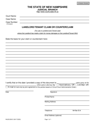 Document preview: Form NHJB-3059-D Landlord/Tenant Claim or Counterclaim - New Hampshire