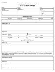 Form DC-162 &quot;Request for Information&quot; - New Jersey