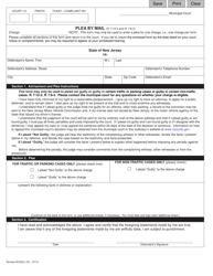 Document preview: Form 10715 Municipal Plea by Mail - New Jersey
