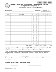 Form 11959 Compliance Reporting Form for Reinstatement From the Cle Ineligible List - New Jersey, Page 2