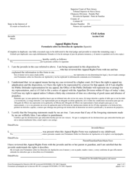 Document preview: Form 10813A Juvenile Appeal Rights Form - New Jersey (English/Spanish)