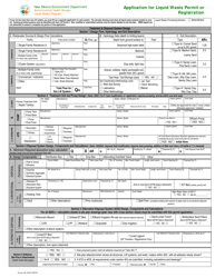 Form LW401E Application for Liquid Waste Permit or Registration - New Mexico, Page 2