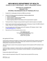 Request for Informal Reconsideration of Findings (Irf) - New Mexico, Page 2