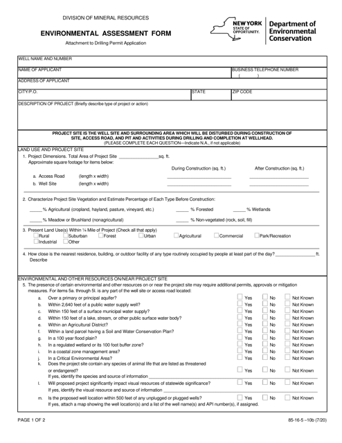 Form 85-16-5-10B  Printable Pdf