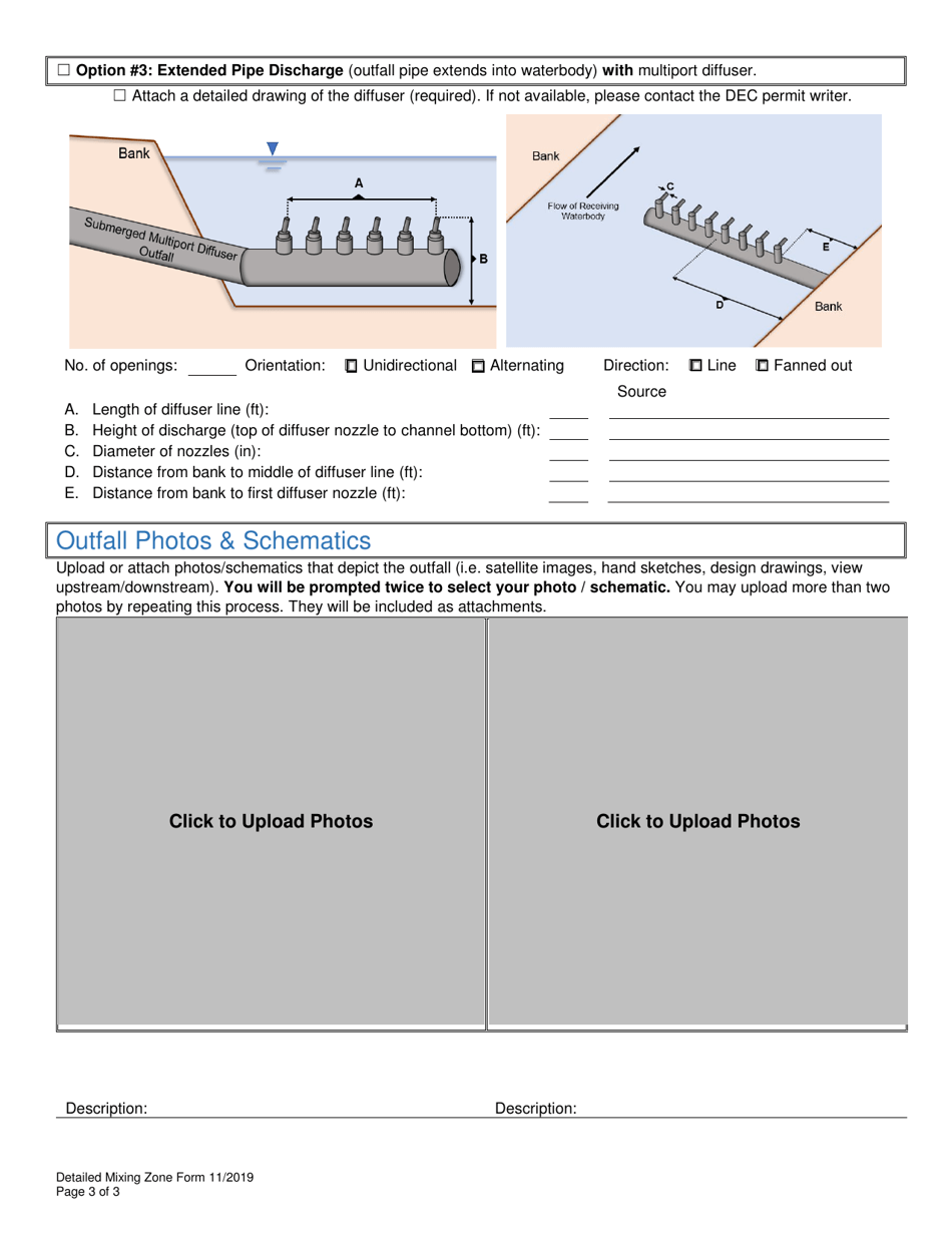Spdes Discharge Permit Detailed Mixing Zone Form - New York, Page 3