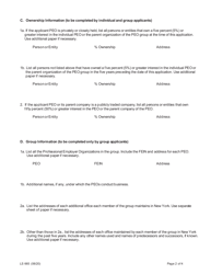 Form LS665 Professional Employer Organization Request for Registration - New York, Page 2