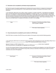 Form LS665 Professional Employer Organization Request for Registration - New York, Page 4
