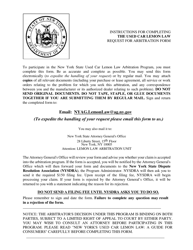 Form CFB008 New York Used Car Lemon Law Arbitration Program Request for Arbitration Form - New York
