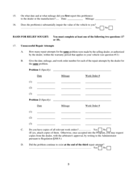 Form CFB008 New York Used Car Lemon Law Arbitration Program Request for Arbitration Form - New York, Page 4
