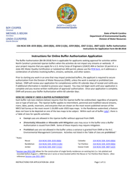 Instructions for Form BA Buffer Authorization Application - North Carolina