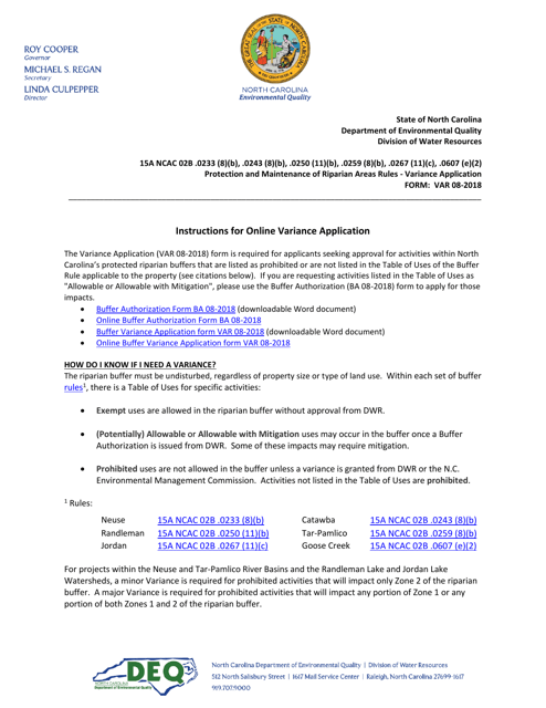 Form VAR  Printable Pdf