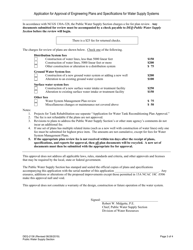 Form DEQ-2136 Application for Approval of Engineering Plans and Specifications for Water Supply Systems - North Carolina, Page 3