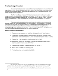Worksheet 3 Five Year Budget Projection - North Carolina, Page 2