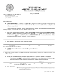 SOS Form 0011 Professional Articles of Organization (Oklahoma Limited Liability Company) - Oklahoma, Page 3