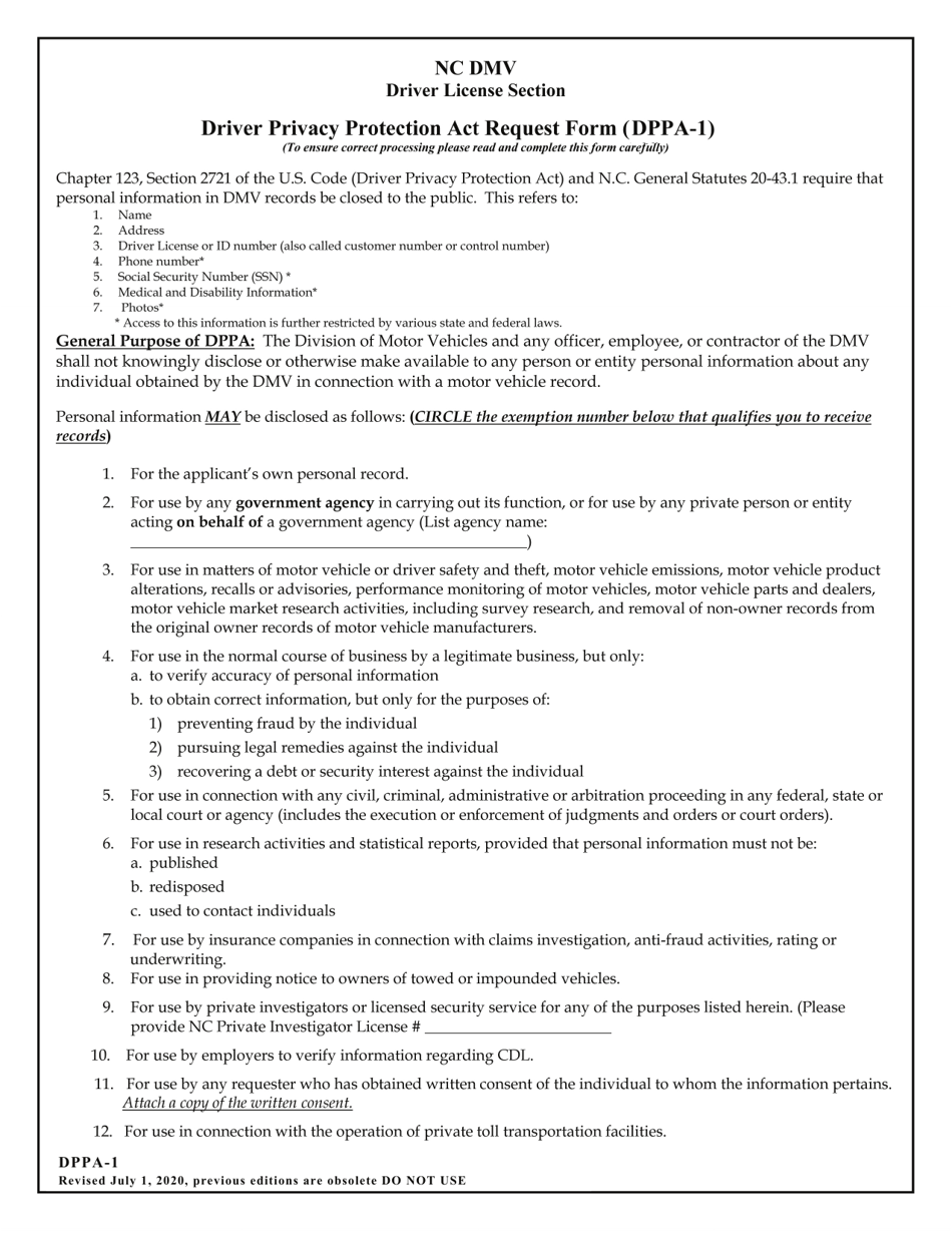 Form DLDPPA1 Fill Out, Sign Online and Download Printable PDF