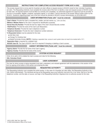 Form AOC-A-262 Access Request (Guardian Ad Litem Office Only) - North Carolina, Page 2