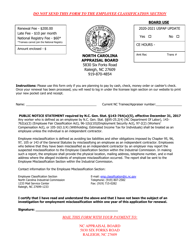 Document preview: Appraiser License Renewal - North Carolina