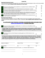 Application for Licensure or Certification by Reciprocity - North Carolina, Page 8
