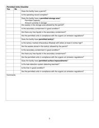 Large Quantity Generator and Tsdf Inspection Checklist - North Dakota, Page 5