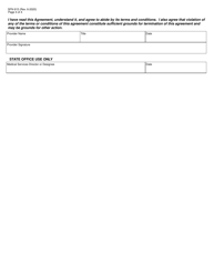 Form SFN615 Medicaid Program Provider Agreement - North Dakota, Page 4