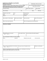 Form ADM4310 Application for Disability Leave Benefits Employee Statement - Ohio, Page 2