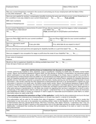Form ADM4310 Application for Disability Leave Benefits Employee Statement - Ohio, Page 3