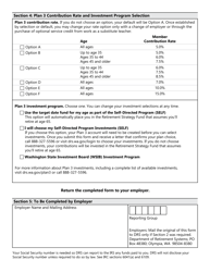 Form DRS MS133 Member Information Form - Washington, Page 2