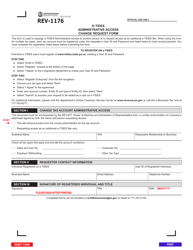 Document preview: Form REV-1176 E-Tides Administrative Access Change Request Form - Pennsylvania