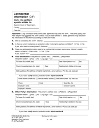 Form FL All Family001 Confidential Information (Cif) - Washington