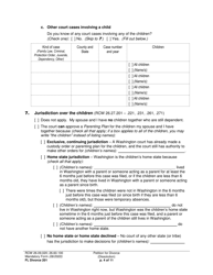 Form FL Divorce201 Petition for Divorce (Dissolution) - Washington, Page 4
