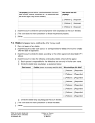 Form FL Divorce201 Petition for Divorce (Dissolution) - Washington, Page 8
