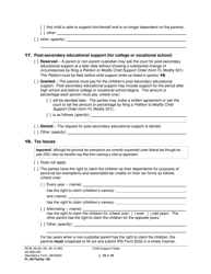 Form FL All Family130 Child Support Order - Washington, Page 10