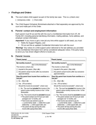 Form FL All Family130 Child Support Order - Washington, Page 2