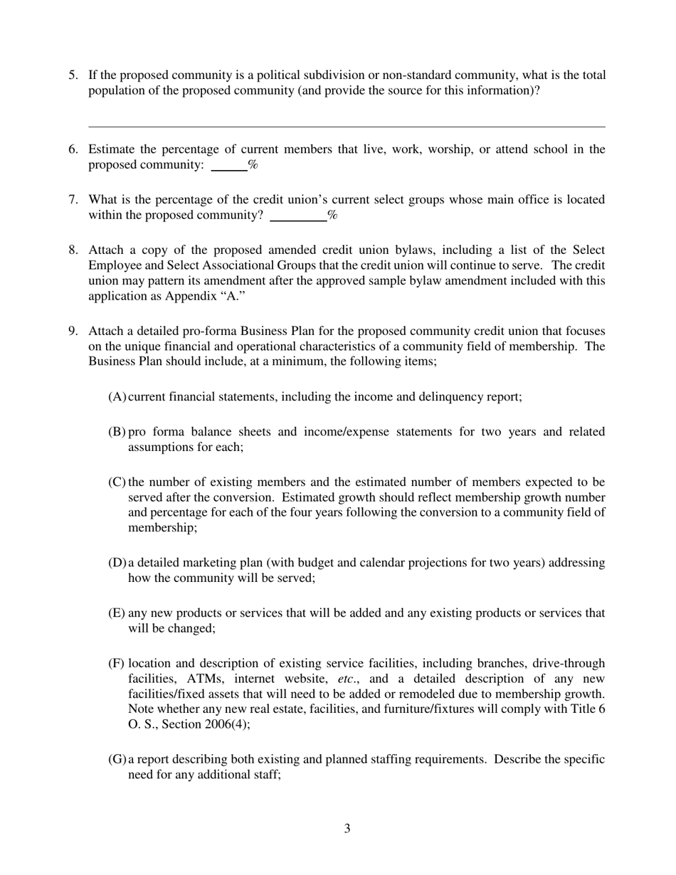 Troy Higgins Community Field of Membership Application - Oklahoma, Page 3