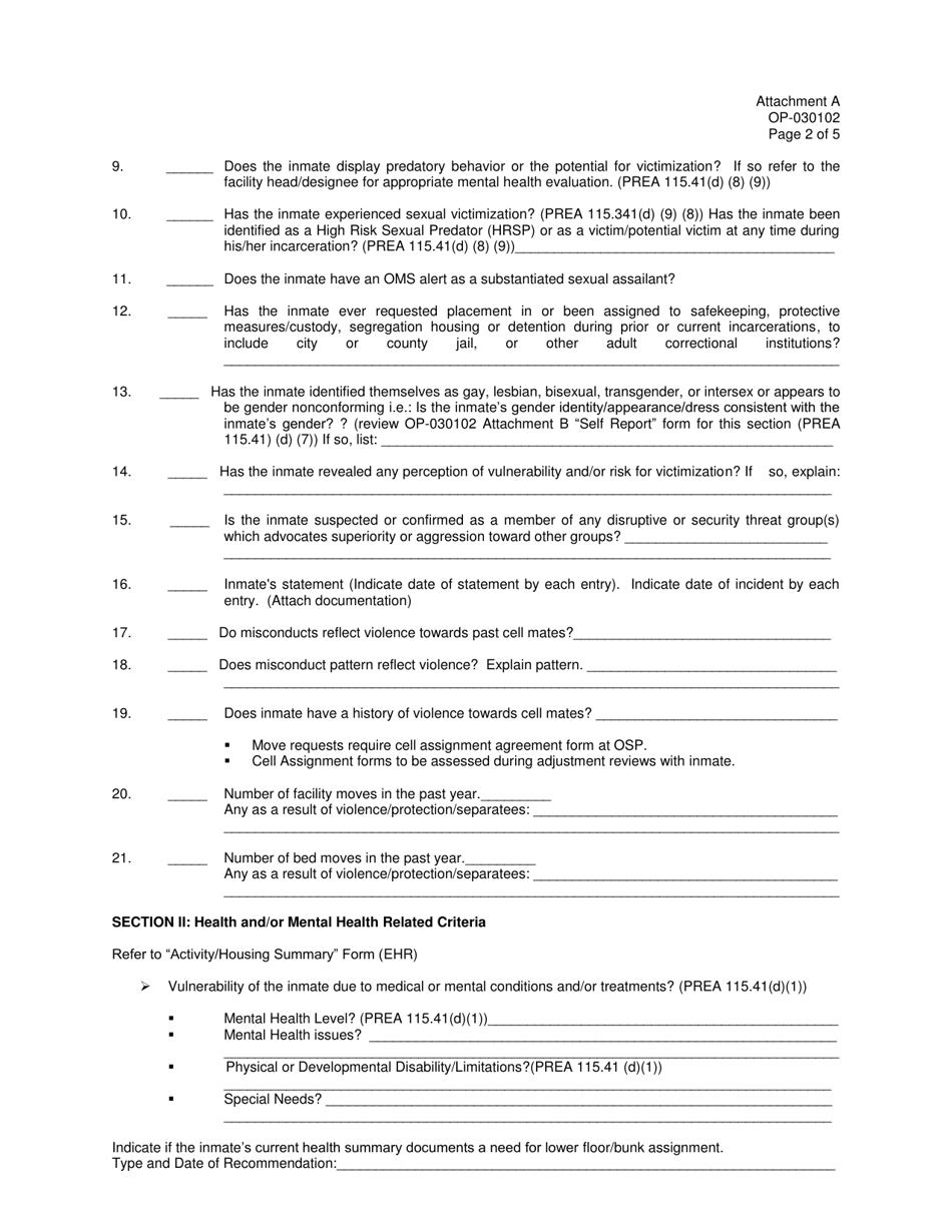 Form OP-030102 Attachment A Cell Assessment Form - Oklahoma, Page 2