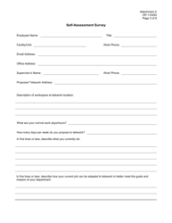 Form OP-110250 Attachment A Telework Self-assessment Survey - Oklahoma, Page 3