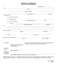 Document preview: Form OP-120230B Request for Disbursement - Oklahoma