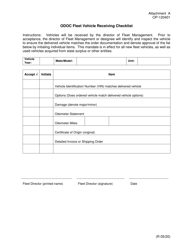 Document preview: Form OP-120401 Attachment A Odoc Fleet Vehicle Receiving Checklist - Oklahoma