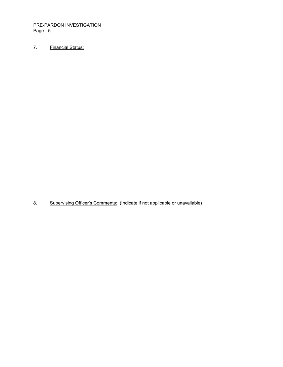 Form OP-160301A Pre-pardon Investigation - Oklahoma, Page 5