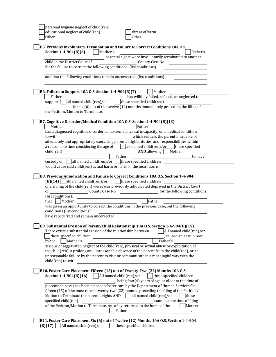 Order Terminating Parental Rights - Icwa Compliant - Oklahoma, Page 4
