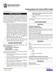 Form REV-1164 Monthly Pact Act Report - Tobacco Sales Report - Pennsylvania, Page 3