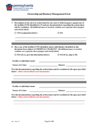 Ownership and Business Management Form - Pennsylvania, Page 6