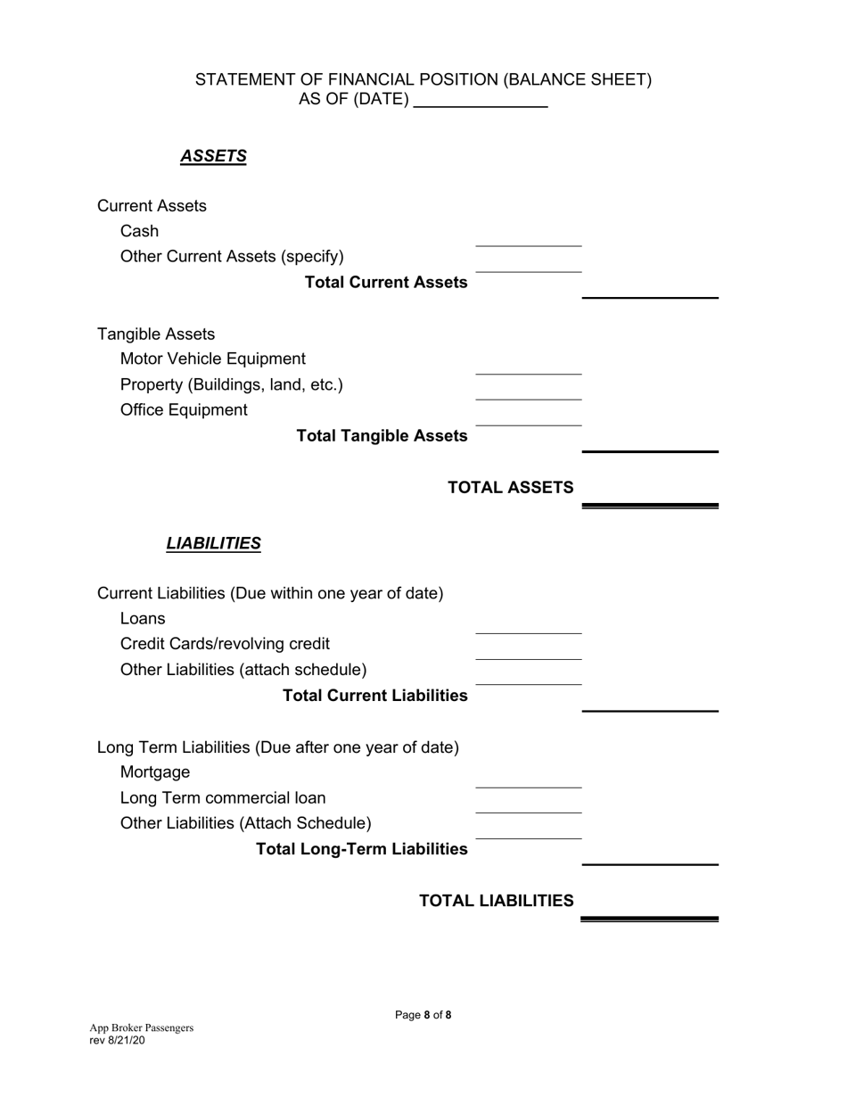 Application for Broker of Persons - Pennsylvania, Page 9