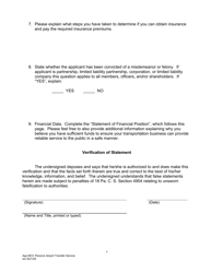 Application for Motor Common Carrier of Persons in Airport Transfer Service - Pennsylvania, Page 9