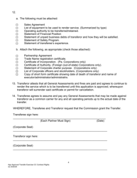 Application for Approval of Transfer and Exercise of Common Carrier or Contract Rights - Pennsylvania, Page 5