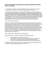 Application for Motor Common Carrier of Property - Pennsylvania, Page 2