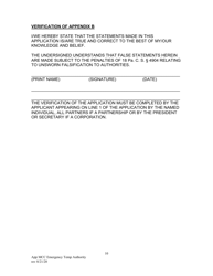 Emergency Temporary Authority Application - Pennsylvania, Page 12