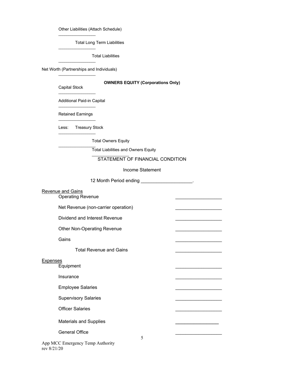 Emergency Temporary Authority Application - Pennsylvania, Page 7