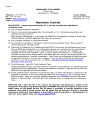 Document preview: Reactivation Application - Pennsylvania