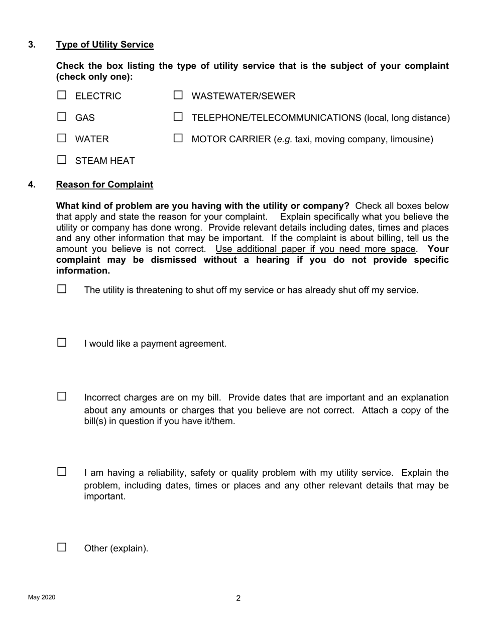 Formal Complaint - Pennsylvania, Page 2